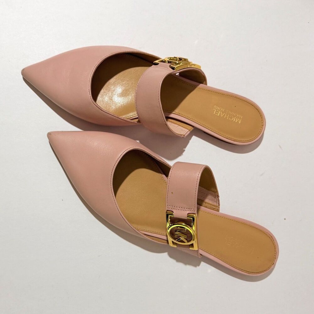 MICHAEL Michael Kors April Flex Flat Slip-On Mule, Blush Pink 8 Pointed Flats